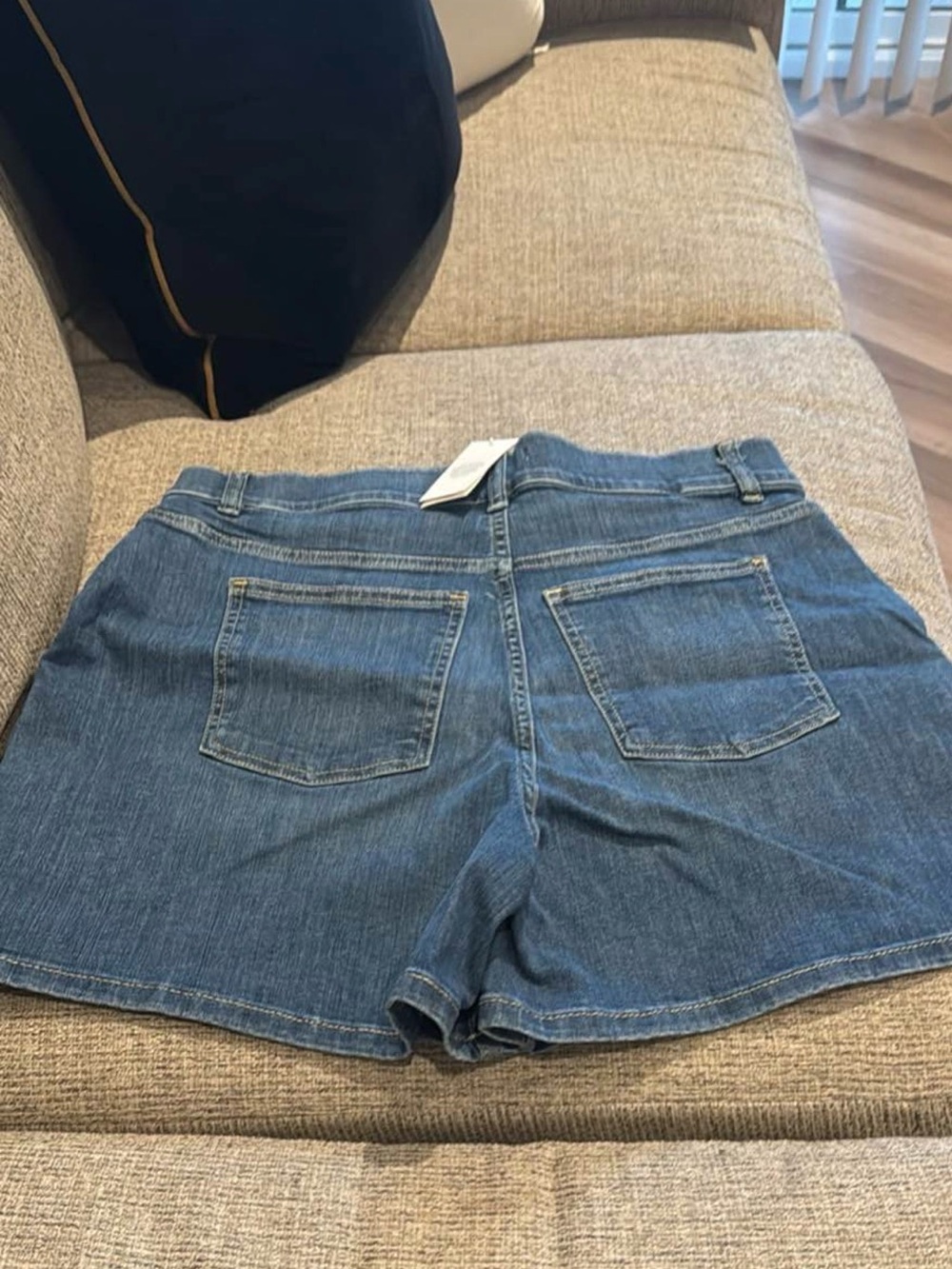 SPANX Blue Denim Jean Shorts - Picture 2 of 3